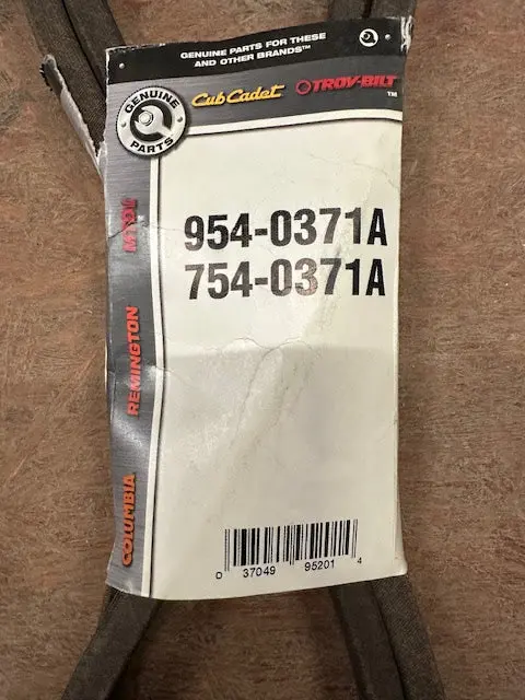 Cub Cadet Belt, V-Belt 42" Deck, 9540371A 1
