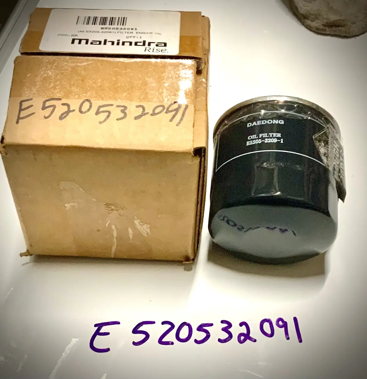 Mahindra Oil Filter, E520532091 1