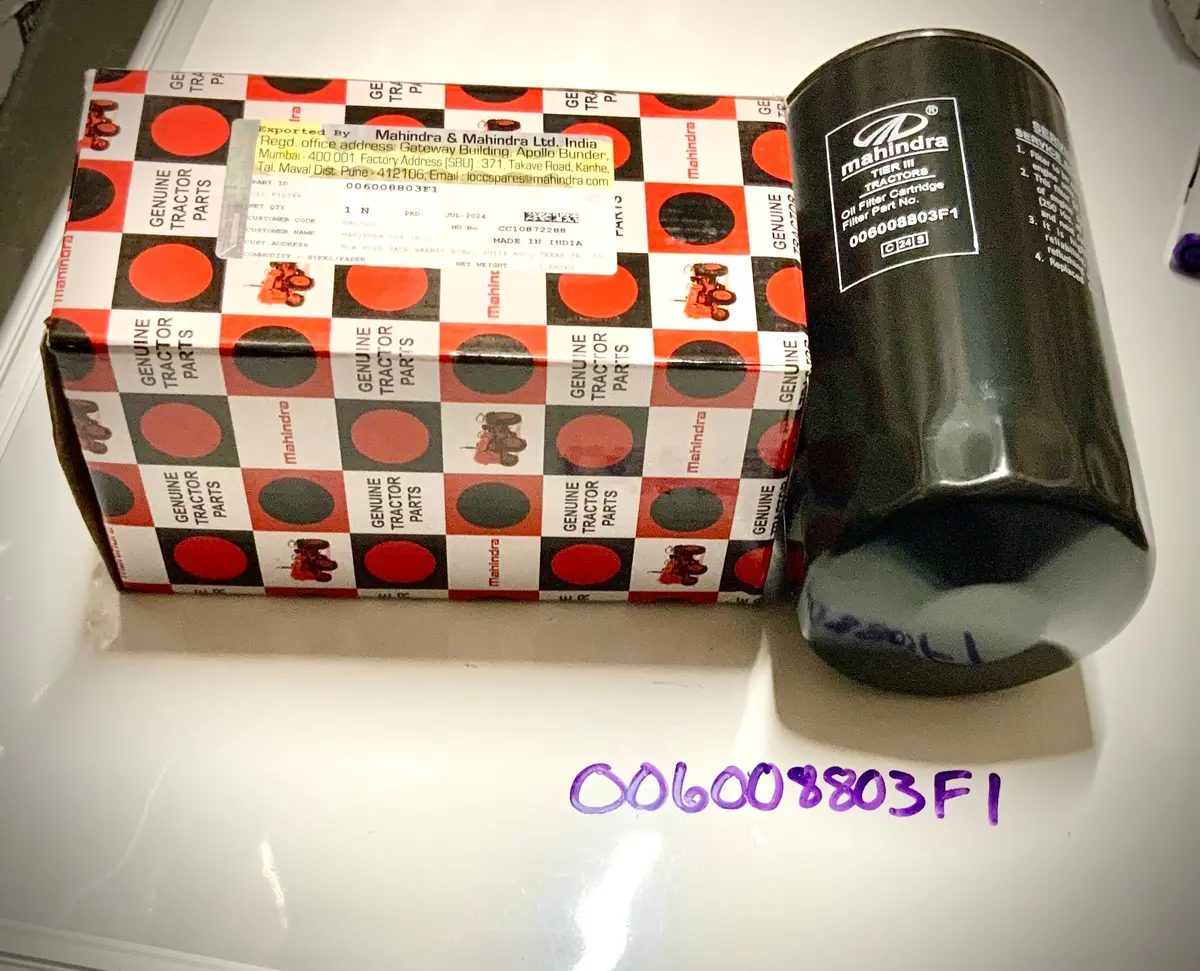 Mahindra Oil Filter, 006008803F1 1