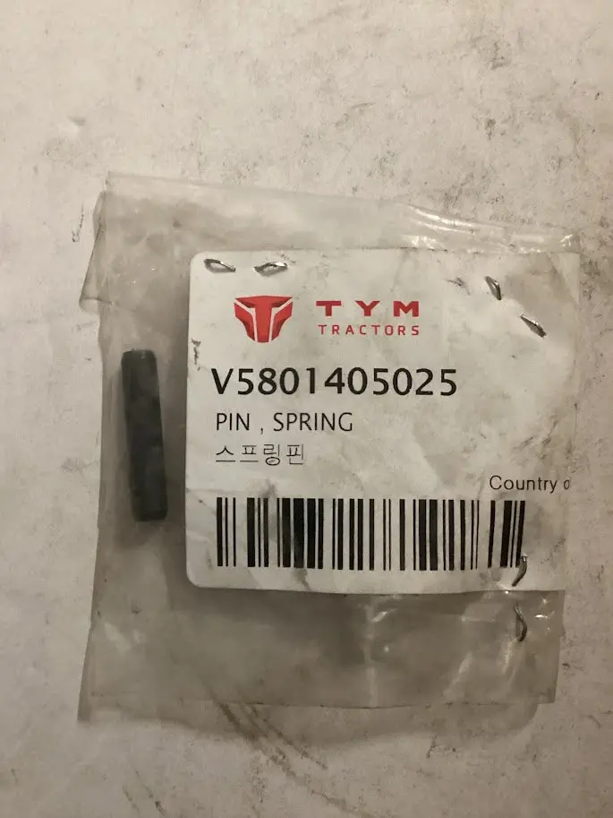 Tym/Mahindra Tractor Pin Spring, V5801405025 1