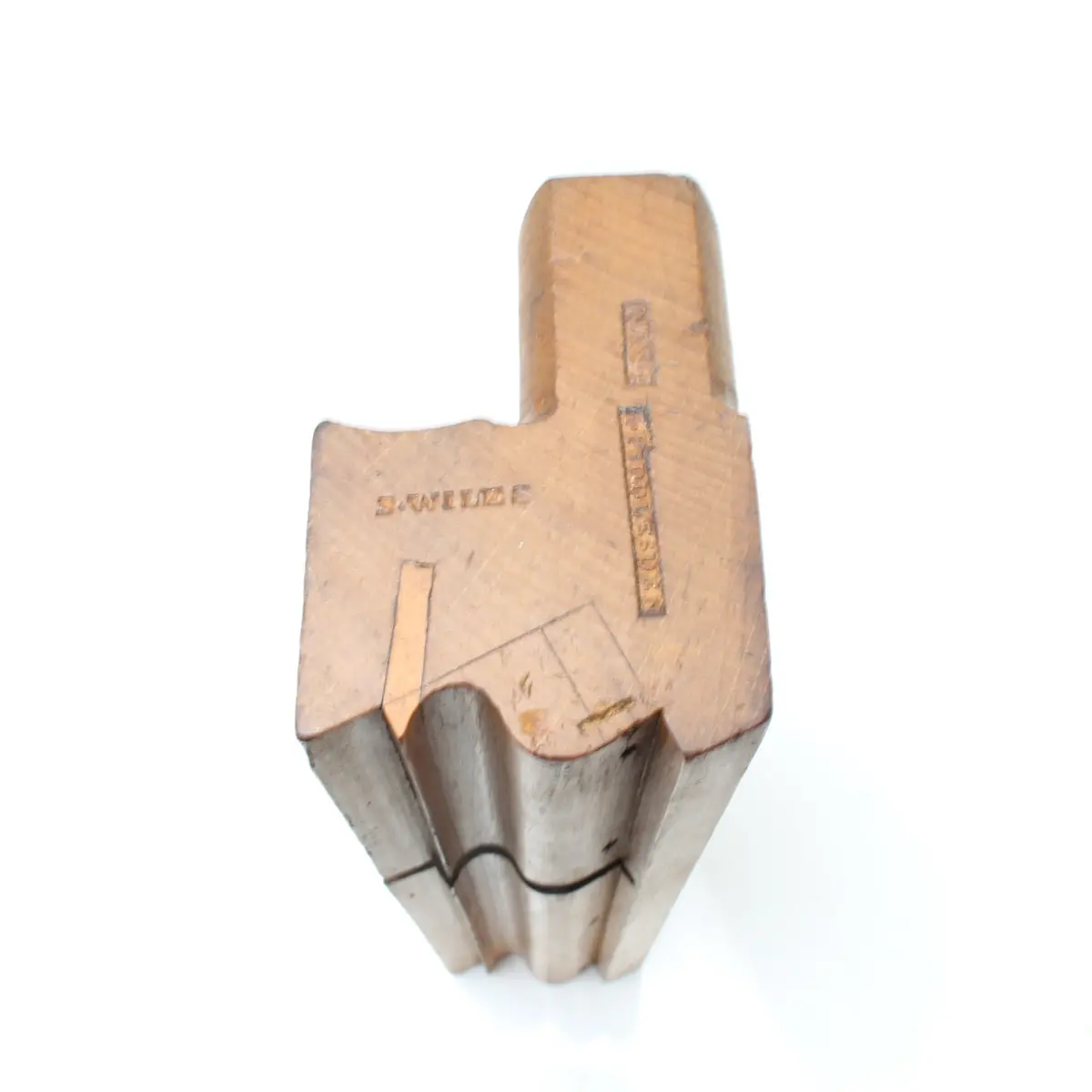 Sold - Old I Sym Wooden Quirk Ogee Plane 1
