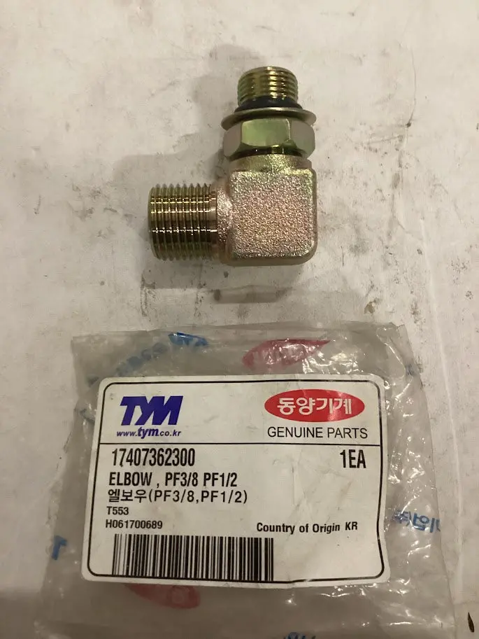 Tym/Mahindra Tractor Elbow, Pf3/8 Pf1/2, 17407362300 1