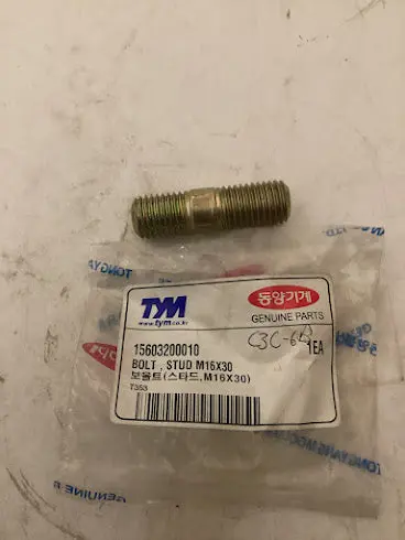 Tym/Mahindra Tractor Bolt Stud M16x30, 15603200010 1