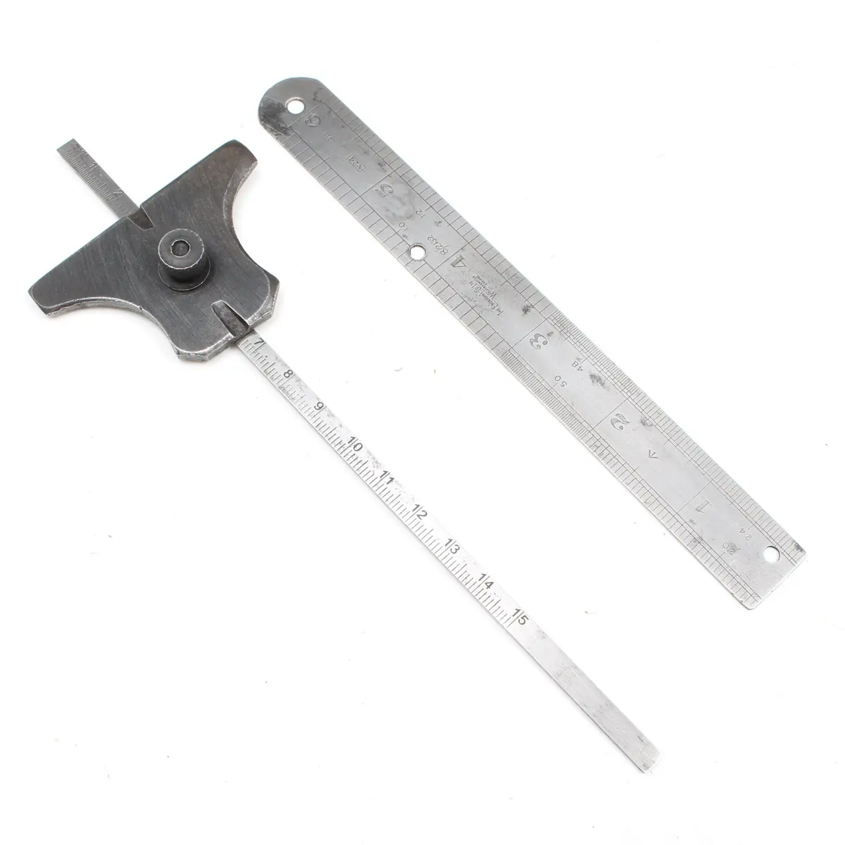 Old Depth Gauge Rule & Wolverhampton Rule C.1945 (Wwii) - 6" 1