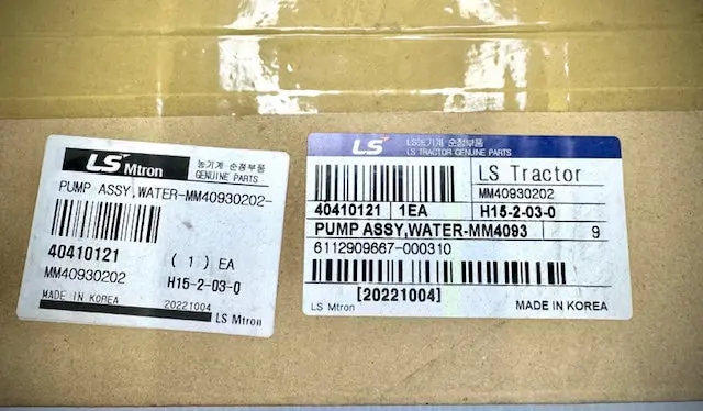 Ls Tractor Water Pump Assembly, Mm40930202, 40410121 1