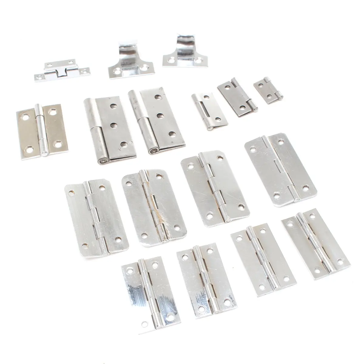 Collection Of Chrome Hinges / Ironmongery 1