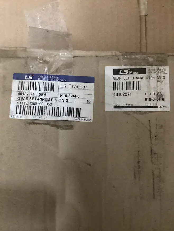 Ls Tractor Gear Set, Ring & Pinion, G310, 40182271 1