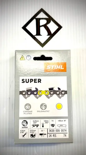 Stihl Chain 18 In. .325 .063 74 Drive Links, 26Rs 74, 36390050074 1