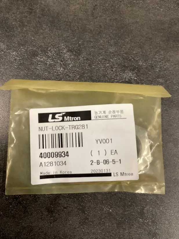 Ls Tractor Lock Nut, Trg281, 40009934 1
