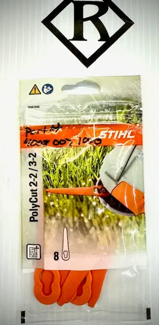 Stihl Poly Cut 2-2 / 3-2 Blades, Set Of 8, 40080071000 1