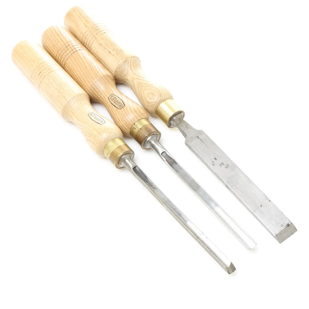 3X Old Marples Firmer Gouges / Chisel (Ash) 1
