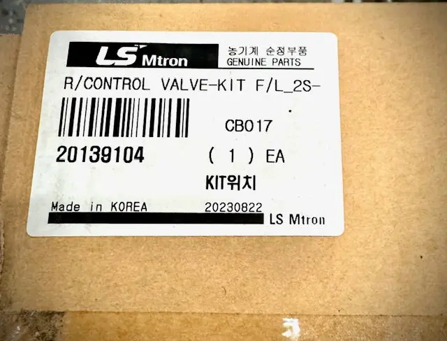 Ls Tractor R/Control Valve Kit, 20139104 1
