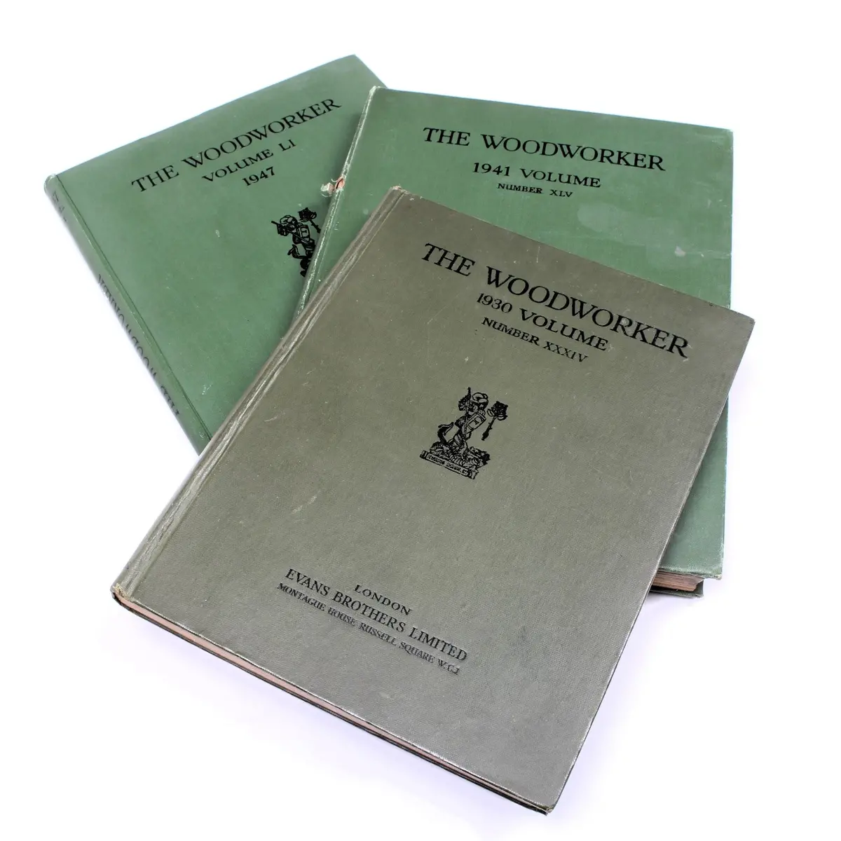 3X The Woodworker Books, 1930, 1941, 1947 1