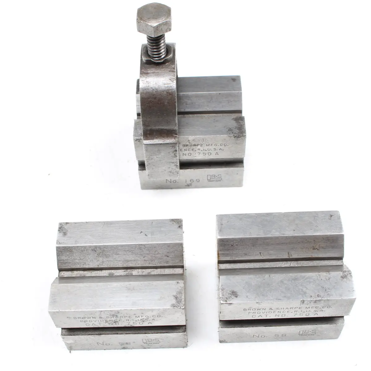 3X Brown & Sharpe Vee Blocks / V Blocks (Usa) 41Mm X 32Mm X 32Mm 1