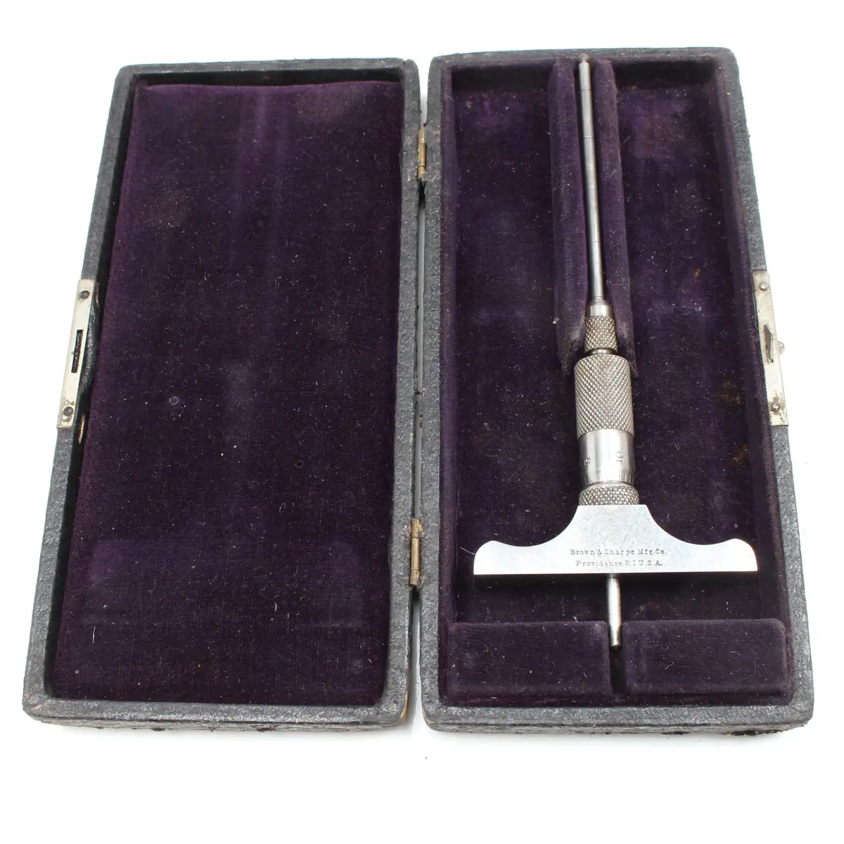 Old Brown & Sharpe Depth Gauge Micrometer C.1898 (Usa) 1