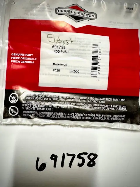 Briggs & Stratton Rod Push, 691758 1
