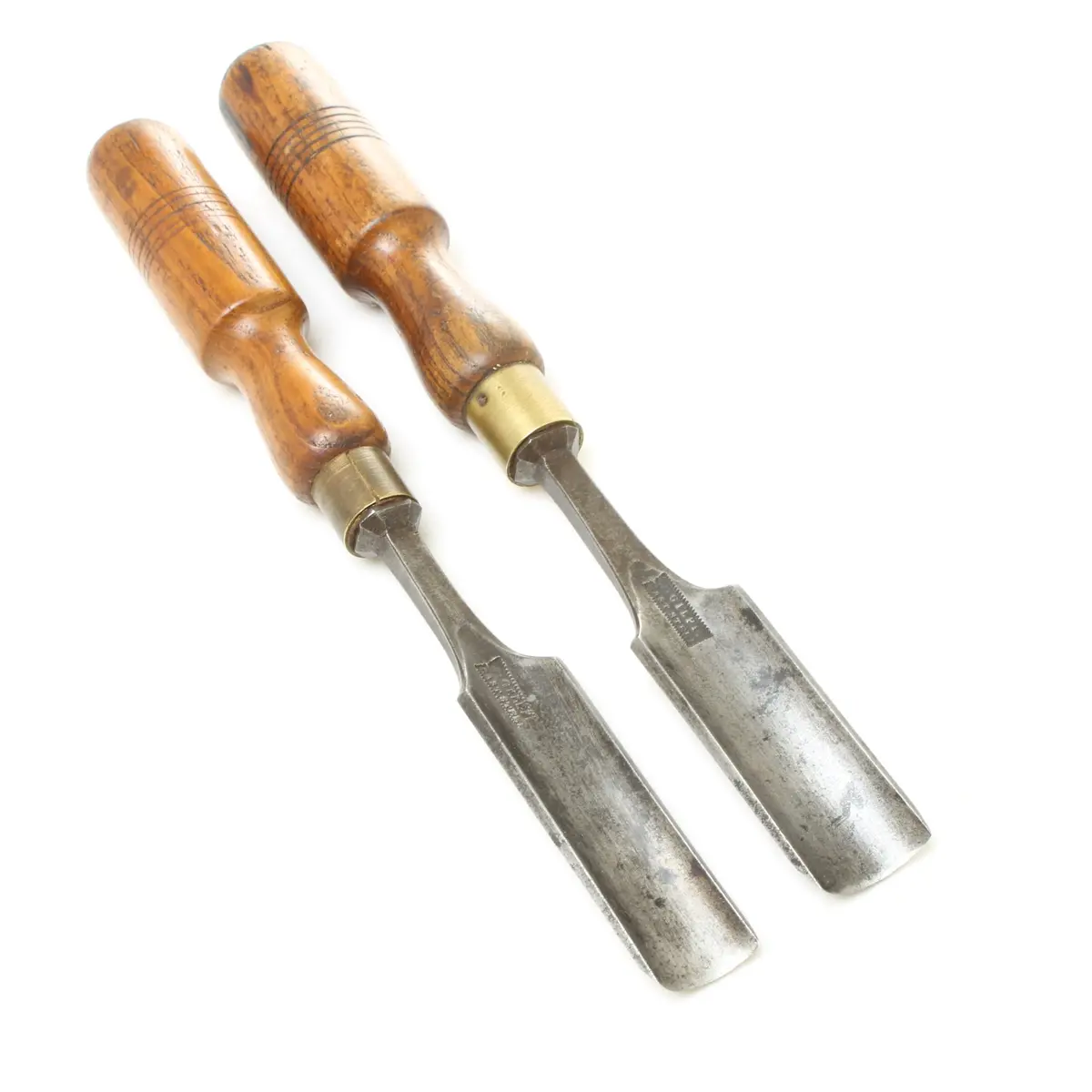 Sold - 2X Old Gilpin Firmer Gouges (Ash) 1