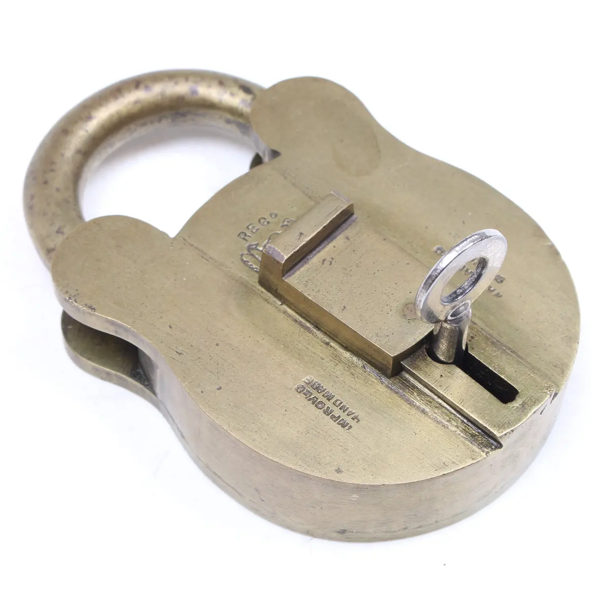 Old Two Squirrels Large Brass Padlock 1