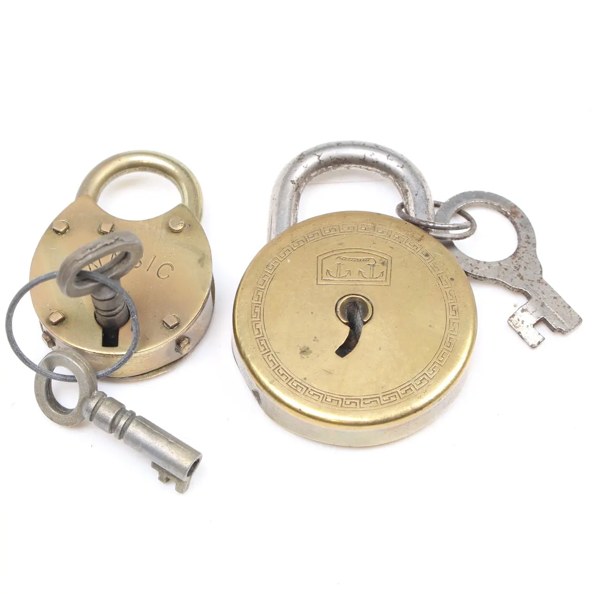 2X Small Vintage Padlocks 1