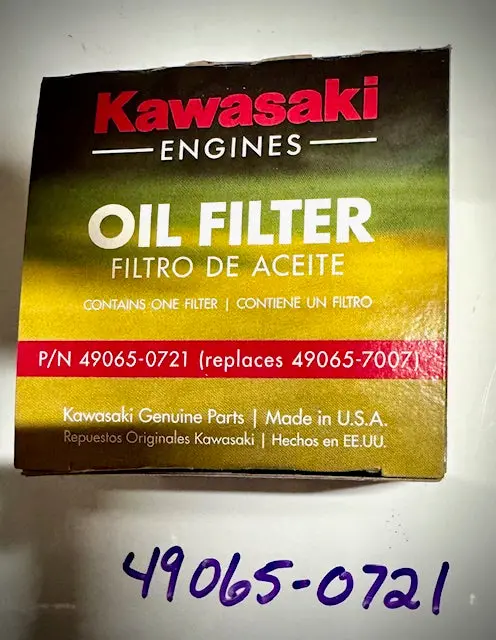 Kawasaki Oil Filter, 49065-0721 1