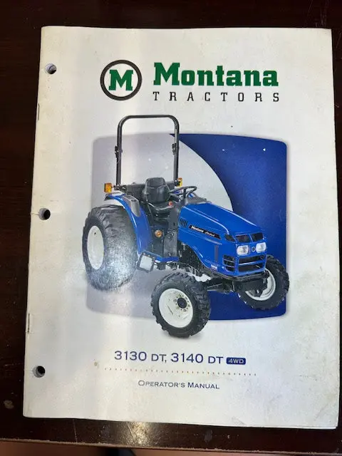 Montana Tractor Operator's Manual 3130 Dt ; 3140 Dt 4Wd 1