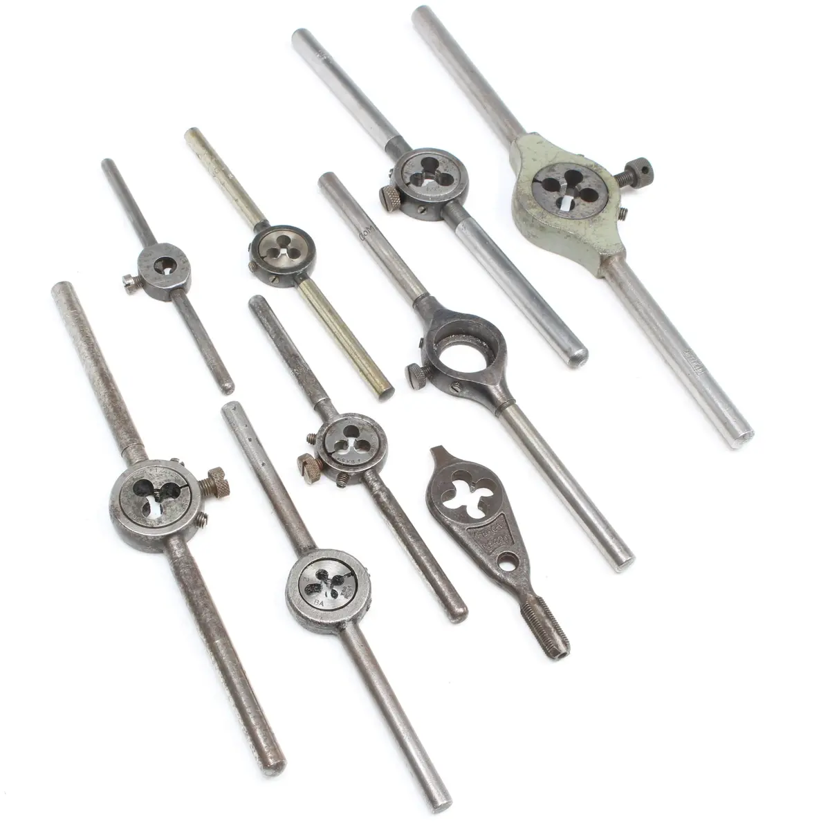 9X Old Die Stock Wrench Threader Handles 1