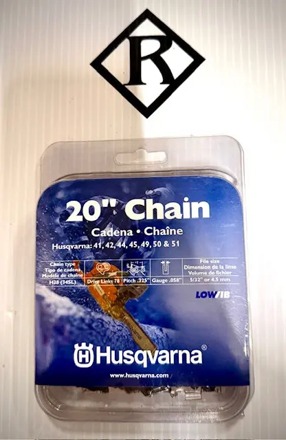 Husqvarna 20" Replacement Chain, H38-78, .325, .058, 531300553 1