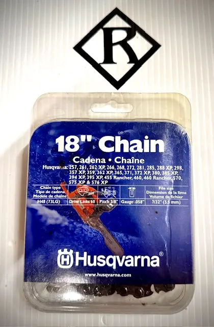 Husqvarna 18" Replacement Chain, H48-68 3/8" .058", 531301144 1