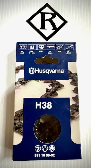 Husqvarna 14" Replacement Chain, H38-52 3/8 .043 Vmi, 591105052 1