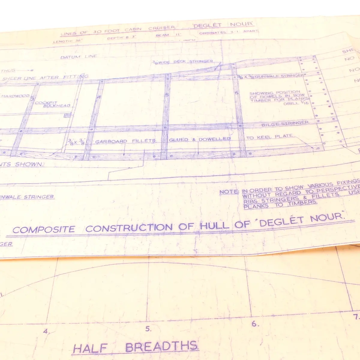 Old Large Scale Ship / Boat Plans 1