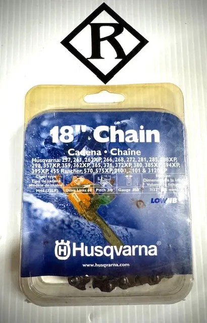 Husqvarna 18" Replacement Chain, H46-68 3/8" .050, 531300620 1