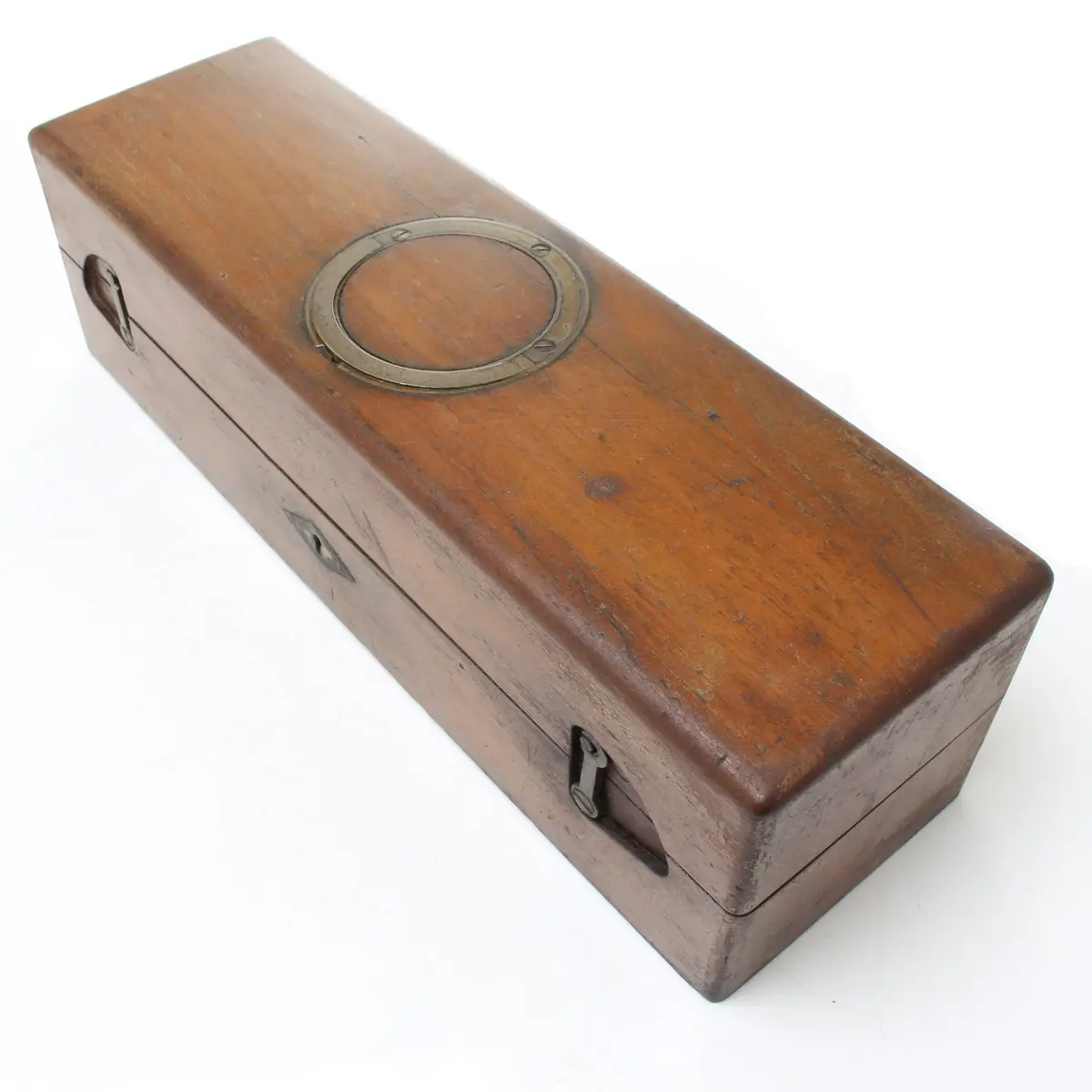 Sold - Old Quality Heavy Wooden Box (Teak) 1
