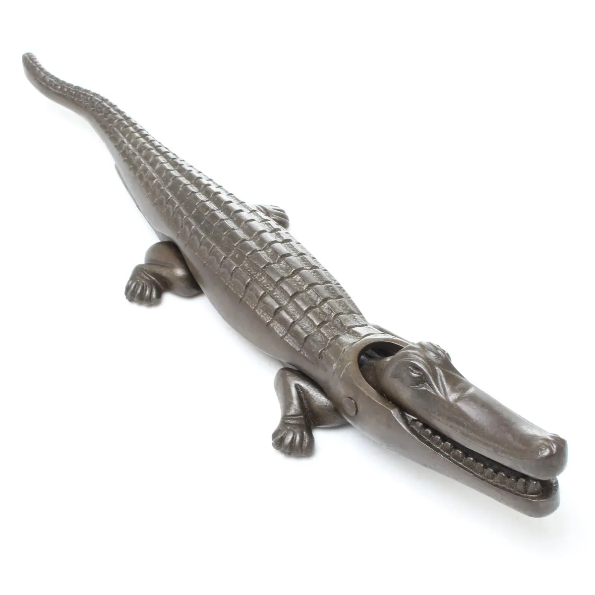 Sold - Old Large Cast Iron Crocodile Nutcracker 1