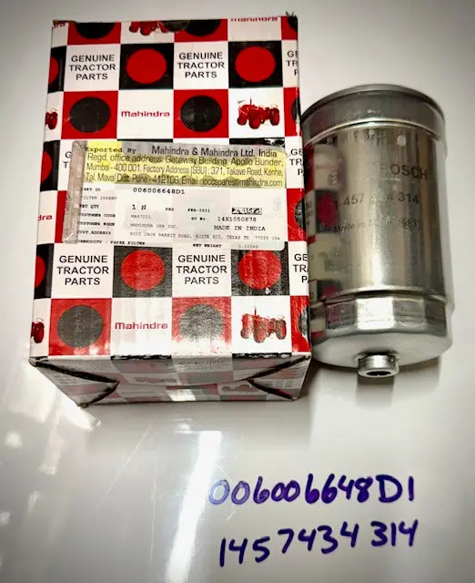Mahindra Fuel Filter, 1457434314, 006006648D1 1