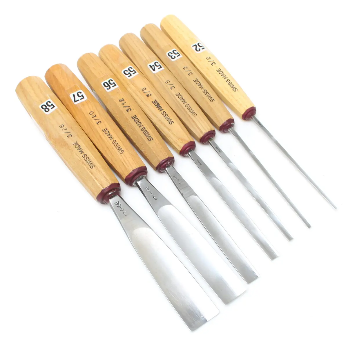 Sold - 7X Pfeil Wood Carving Gouges - Series 3 (Ash) 1
