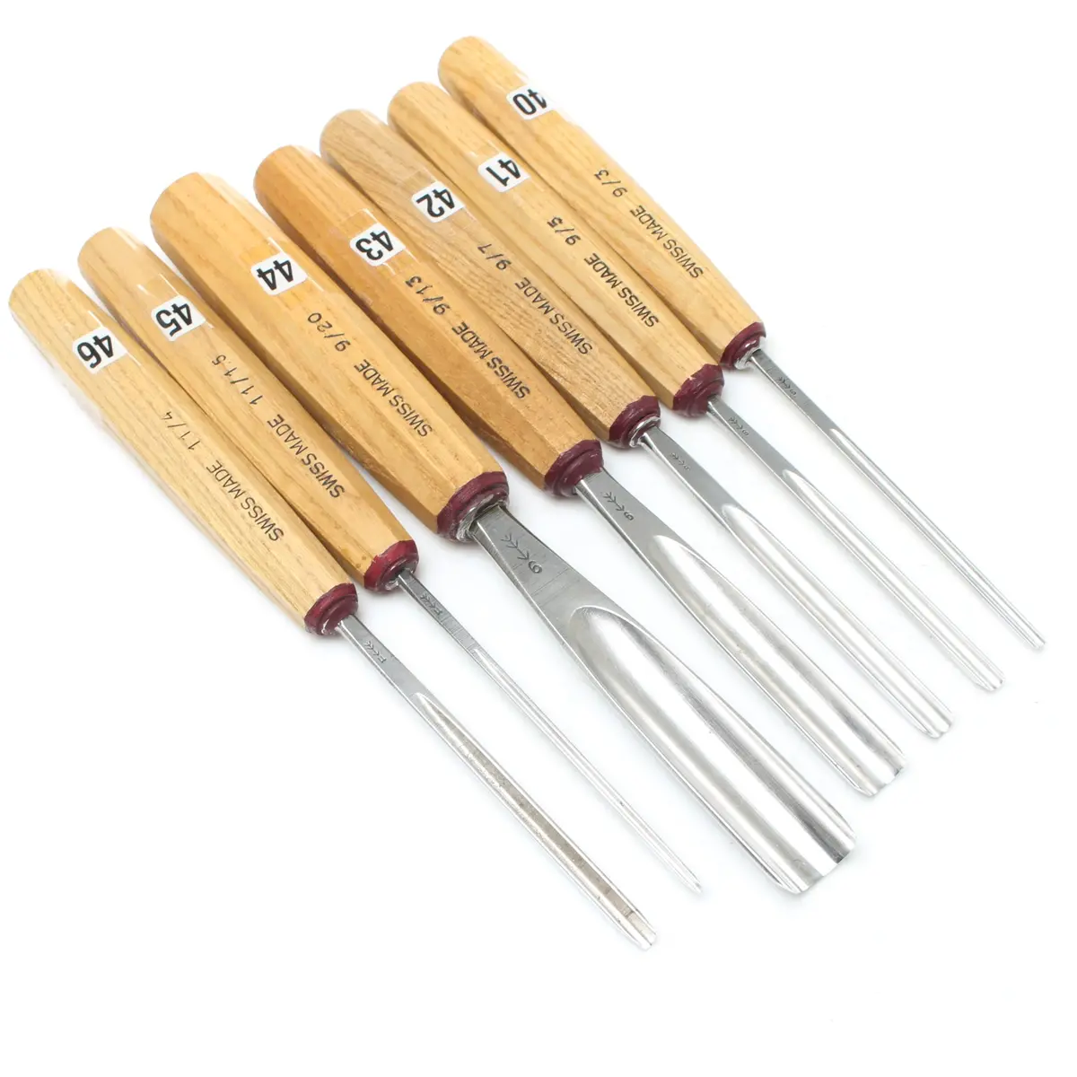 Sold - 7X Pfeil Wood Carving Gouges - Series 9 & 11 (Ash) 1