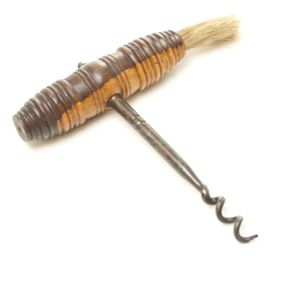 Old Turned Corkscrew With Brush - England, Wales, Scotland Only 1