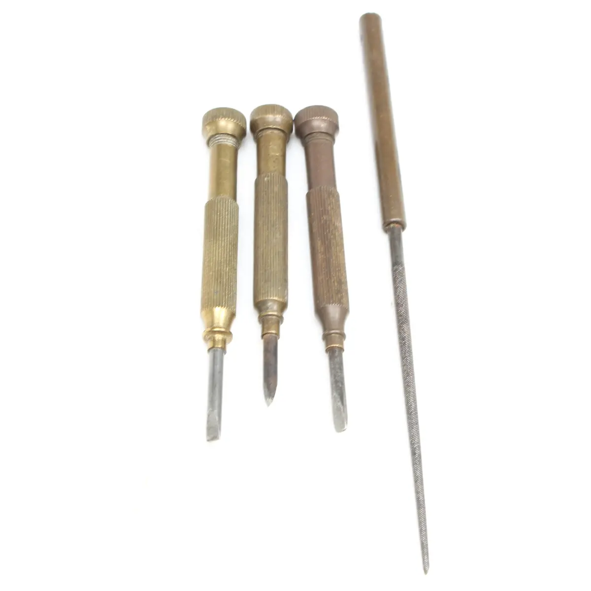 Old Small Brass Multi-Screwdrivers + File 1