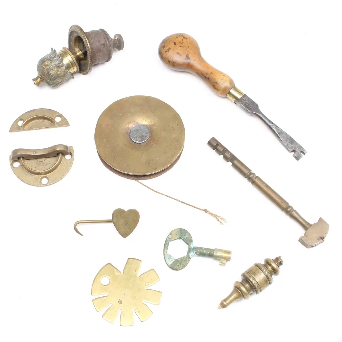 Collection Of Old Brass Items 1