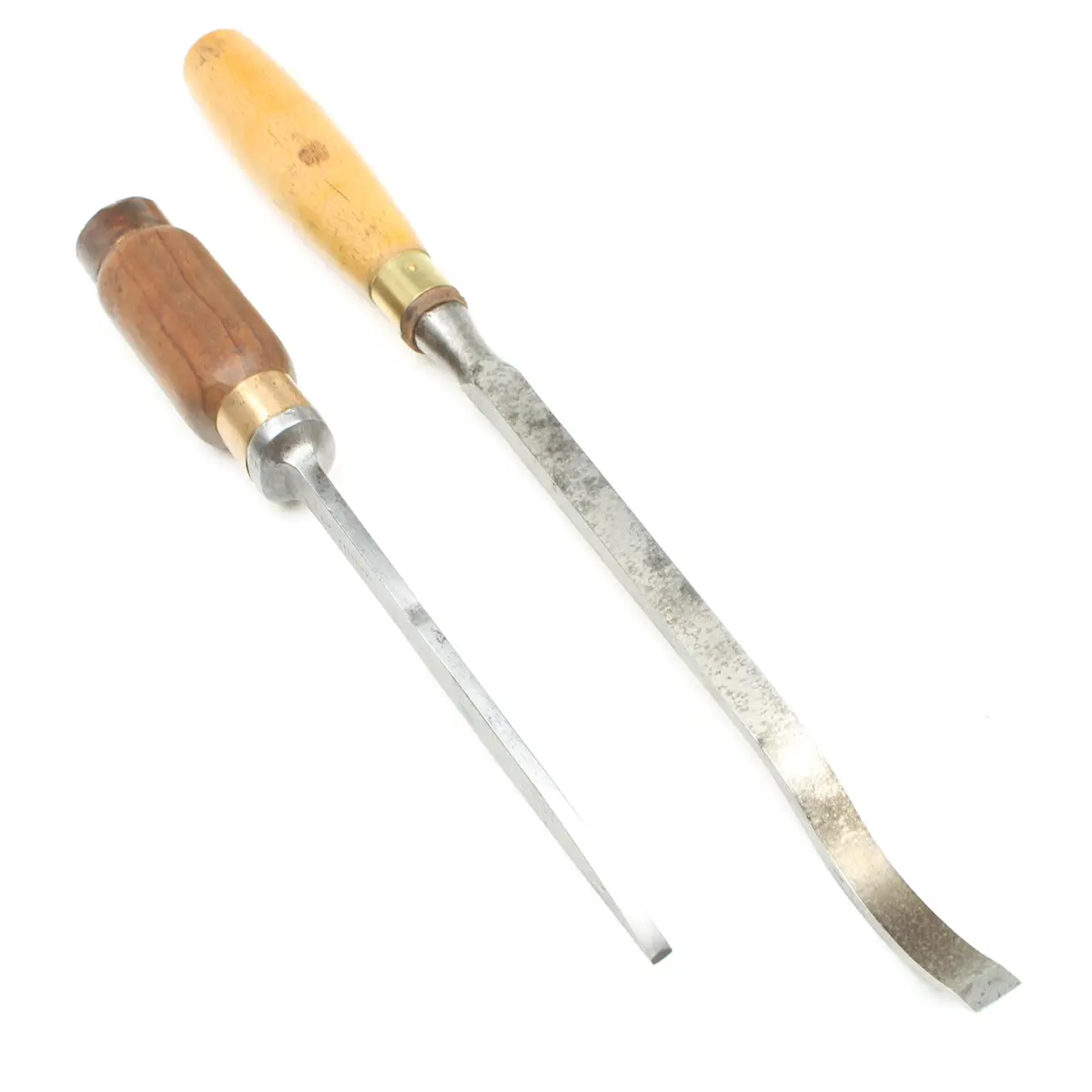 Old Swan Neck Mortice Chisel & Mortice Chisel - 1/4", 1/2" (Beech) 1