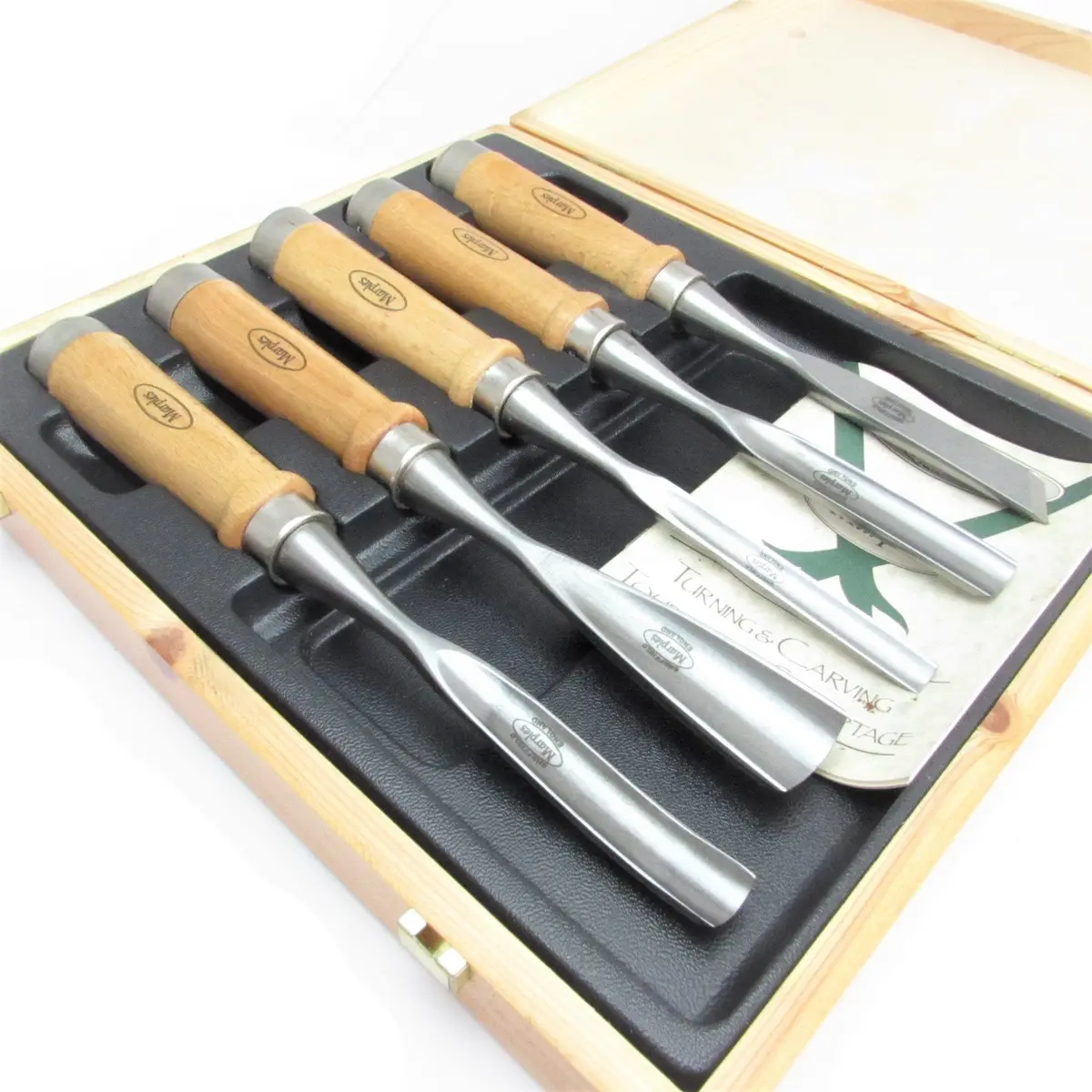 Sold - Marples Wood Carving Sculpture Set (Beech) 1