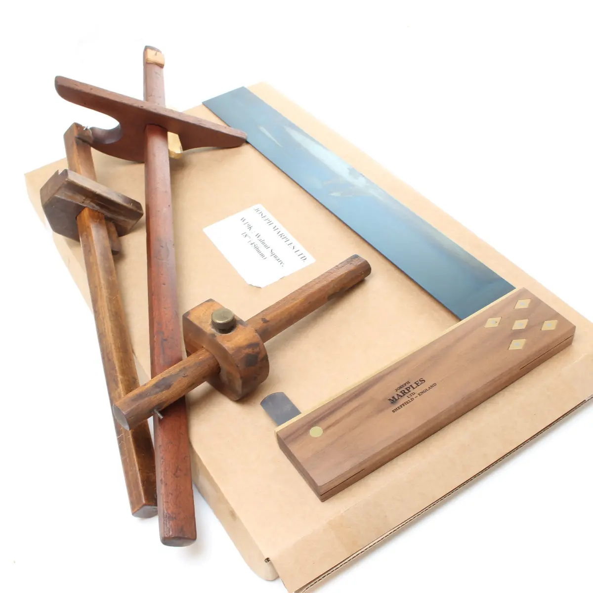 Large Try Square And Gauges (Beech, Mahogany, Walnut) 1