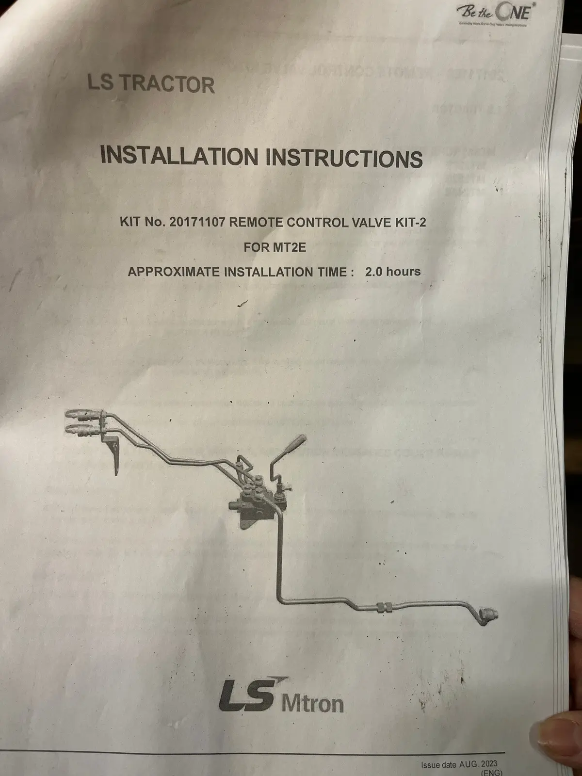 Ls Dia Kit-R/Control Valve Kit/ Mt3x 20171107 1