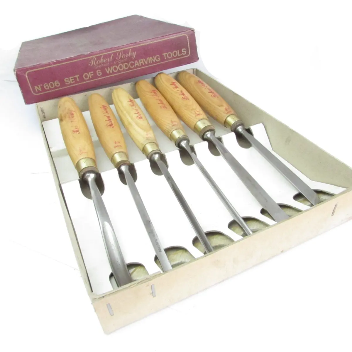 Sold - 6-Piece Sorby Wood Carving Tool Set (Ash) 1