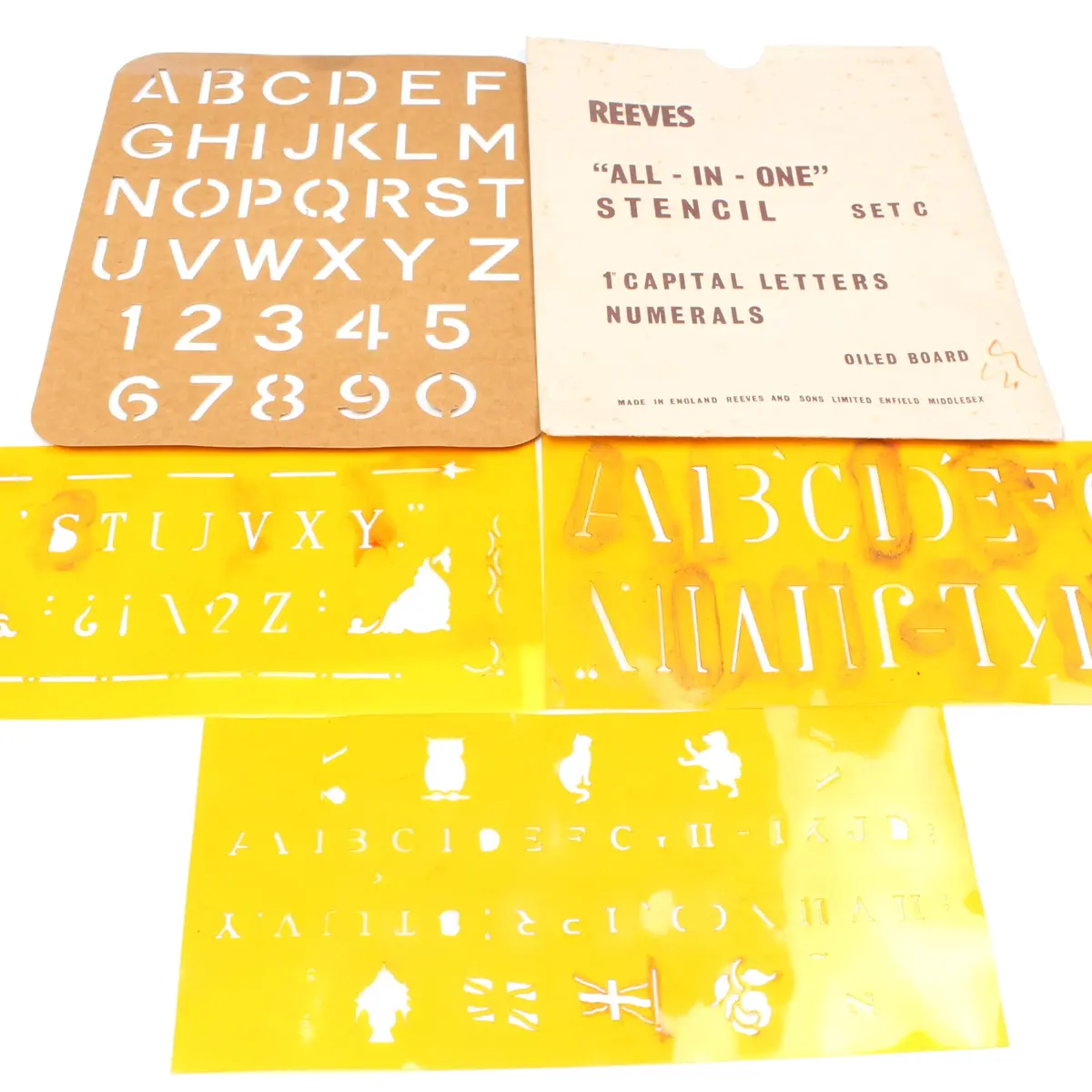 Collection Of 11X Vintage Stencils 1
