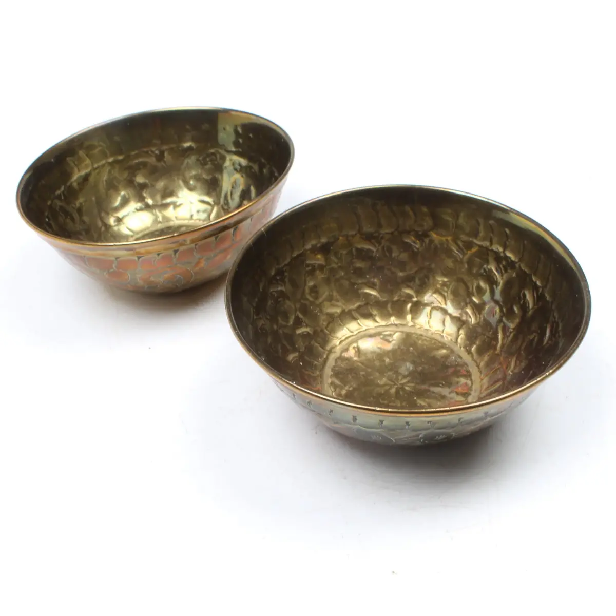 2X Old Decorative Brass Moulds / Dishes 1