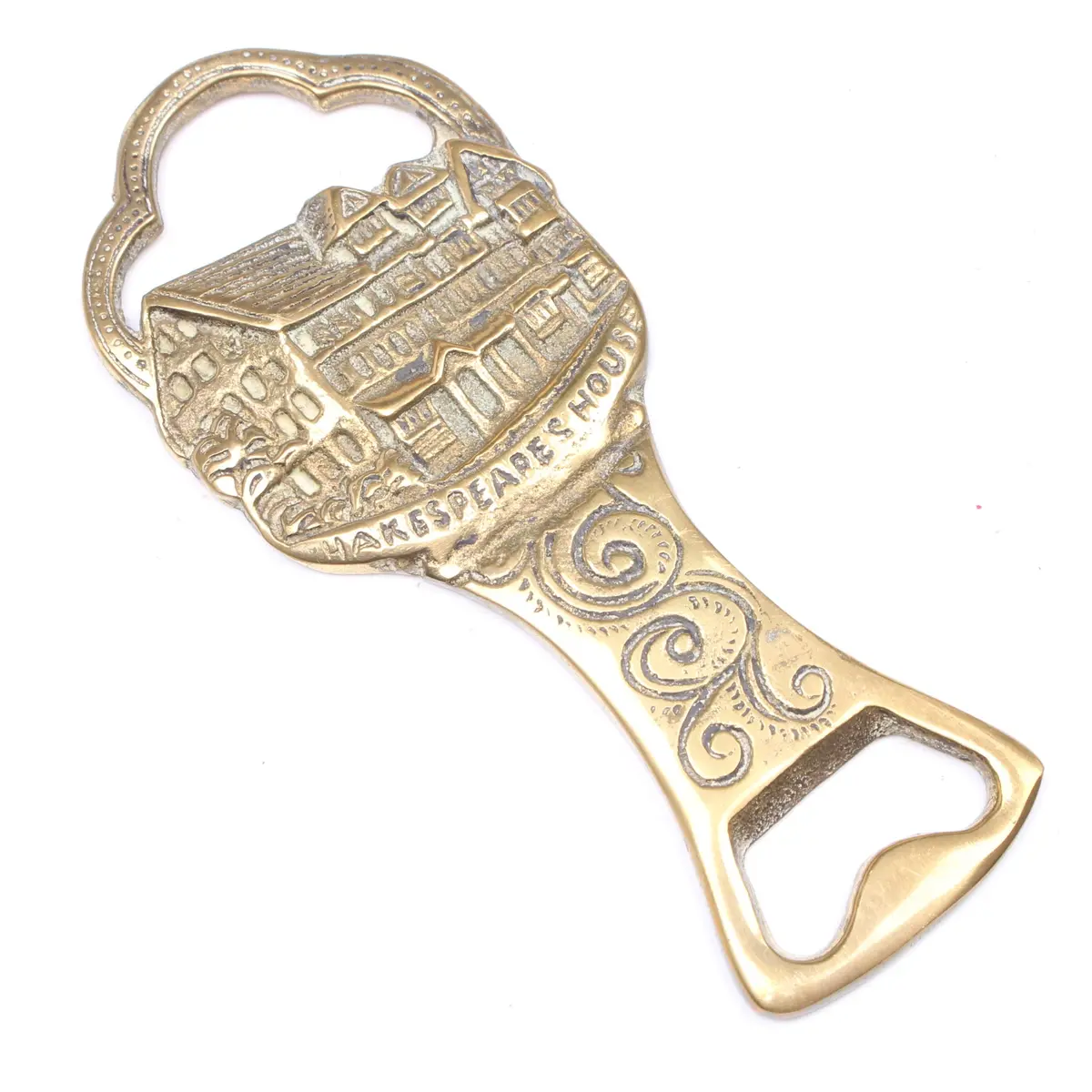 Vintage Brass Shakespeares House Bottle Opener 1