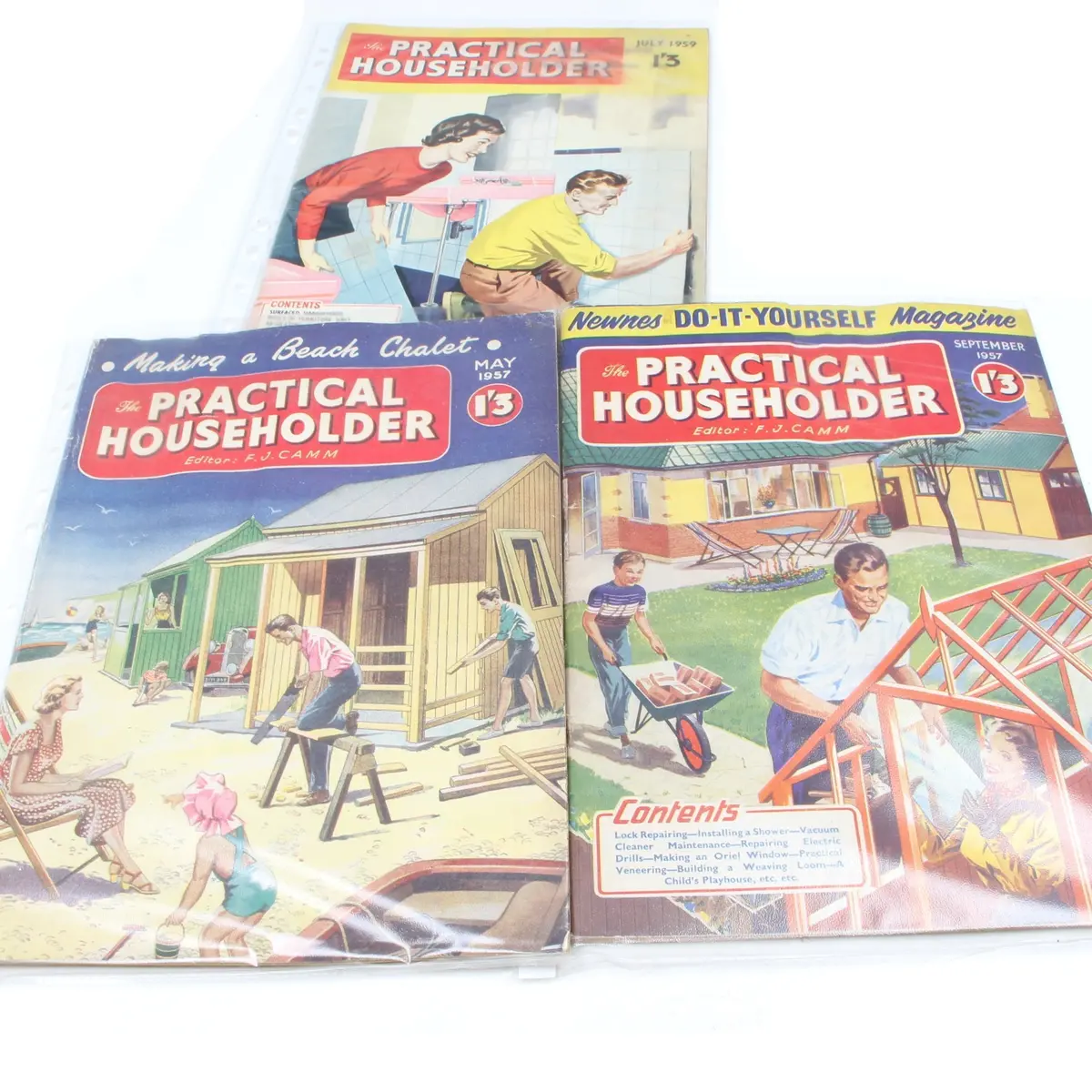 3X Old Practical Householder Magazines, 1957-1959 1