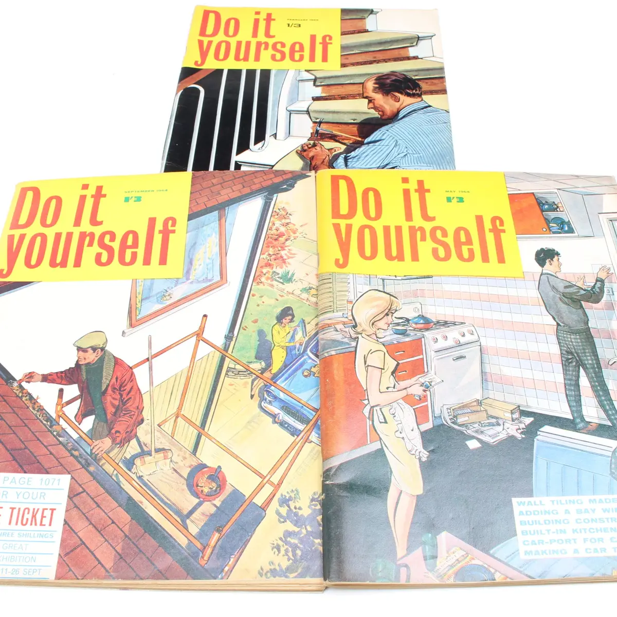 3X Old Do It Yourself Magazines, 1964-1965 1