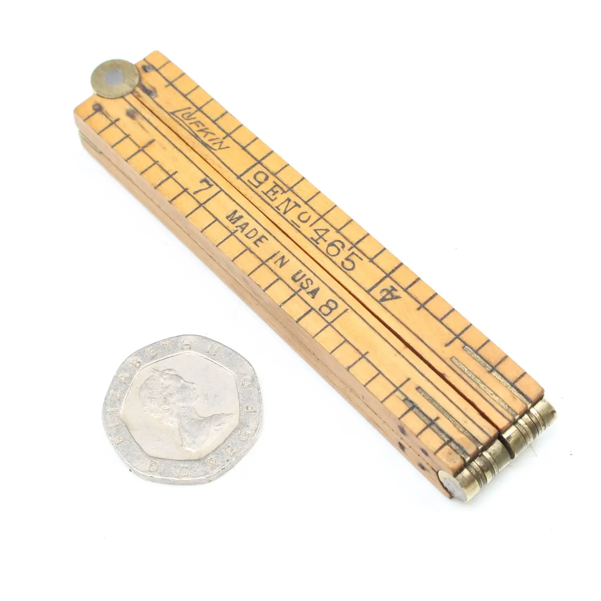 Sold - Miniature Lufkin Wooden Folding Rule No.465 (Boxwood) 1